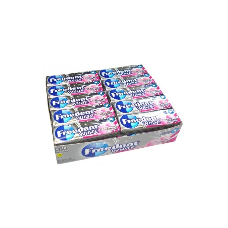 Freedent White Bubblemint Chewing Gum - 30 Packs