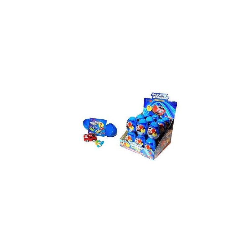 Trigger Treat Candy & Surprise Eggs Race Cars Box/18