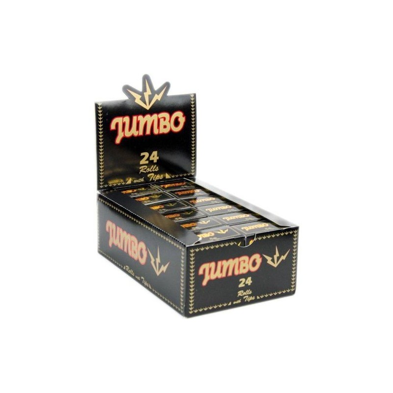 Jumbo Black Rolls + Filter Tips | 24 Pack - Premium Quality