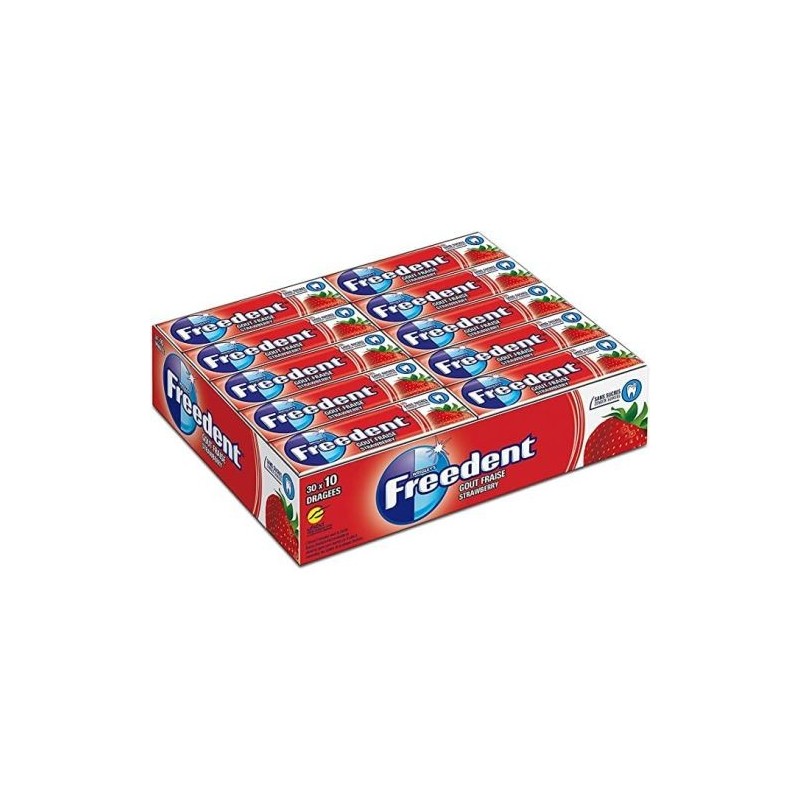 Freedent Strawberry Chewing Gum - 30 Pack for Freshness!