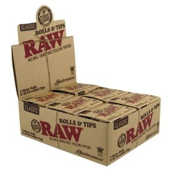 RAW® Masterpiece King Size Rolls & Tips - 24 Pack