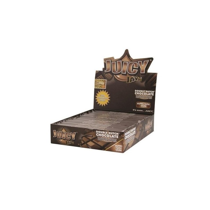 Juicy Jay's Kingsize Slim Rolling Papers - 24 Packs Chocolate