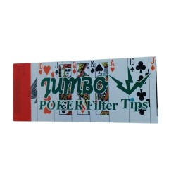 Jumbo Poker Filter Tips Box - 100 Tips, 50 Booklets