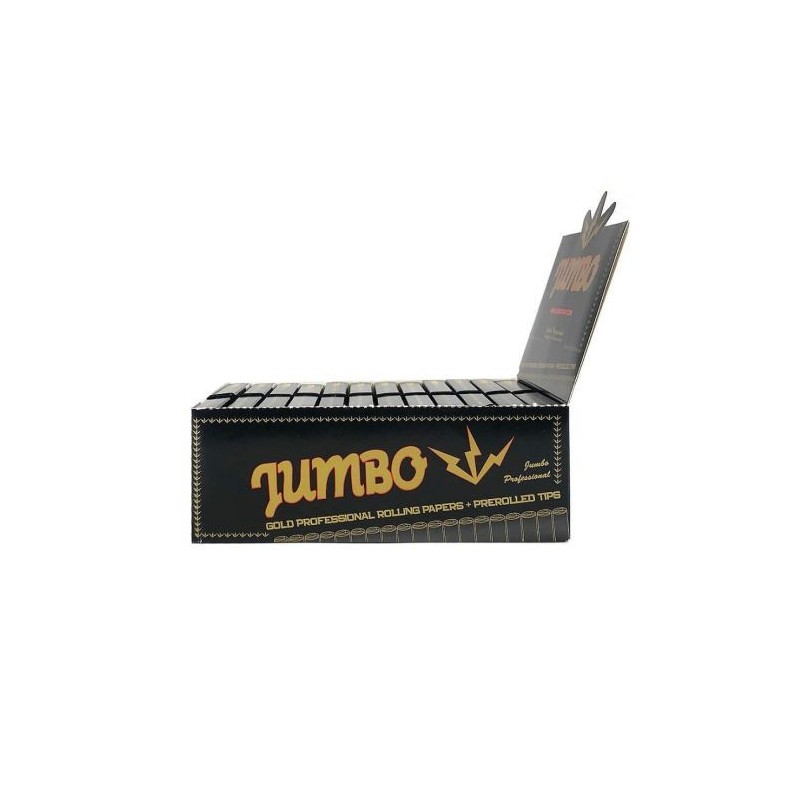 Jumbo Gold Kingsize Slim Rolling Papers + Filter Tips | 24 Pack