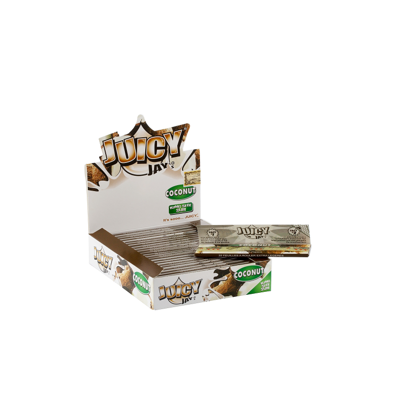 Juicy Jay's Coconut Kingsize Slim Rolling Papers | 24 Pack