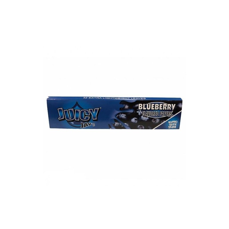 Juicy Jay's Blueberry Kingsize Slim Rolling Papers | 24 Packs