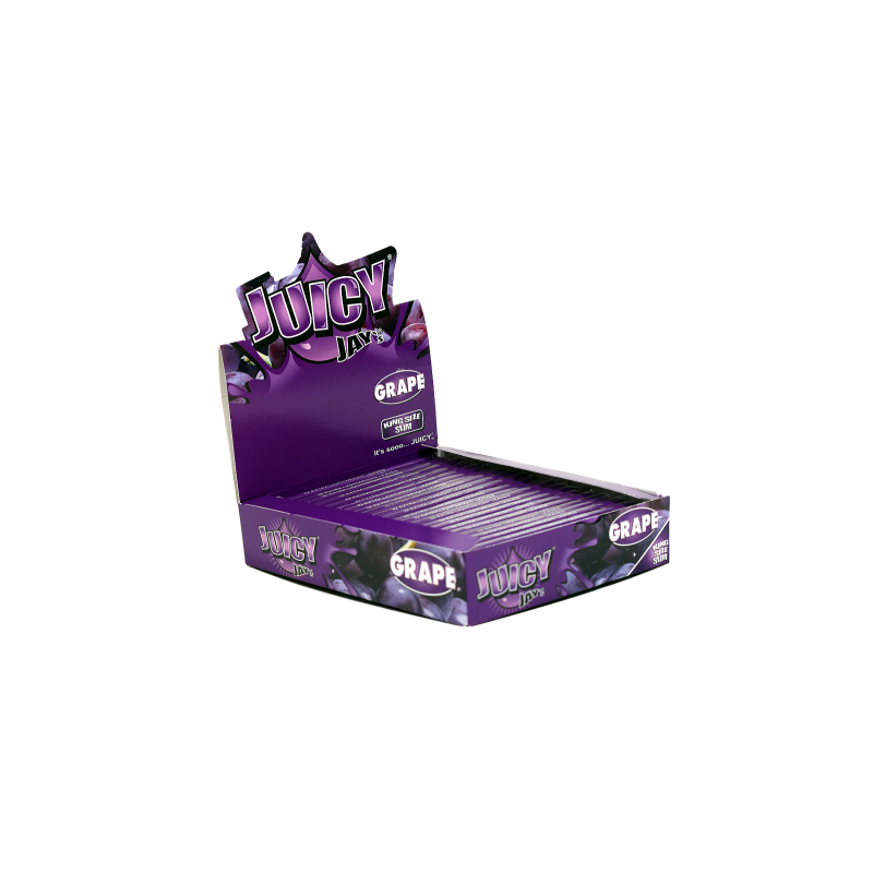 Juicy Jay's Grape Kingsize Slim Rolling Papers | 24 Pack