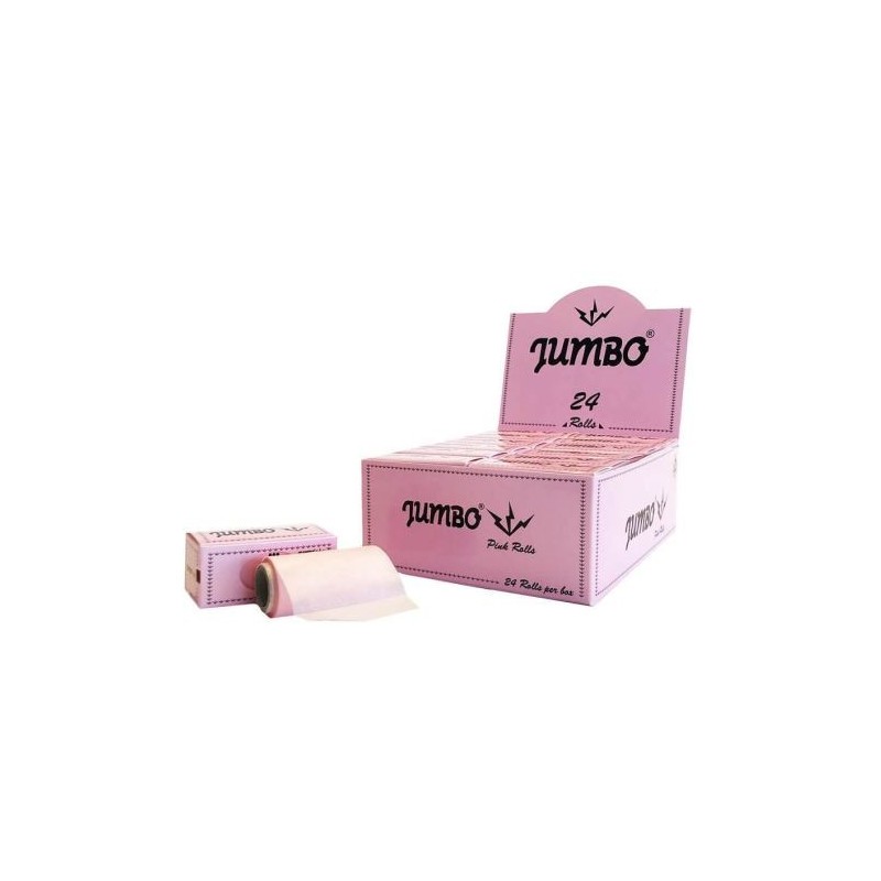 Jumbo Pink Rolls - 5m Each, Pack of 24 Rolls