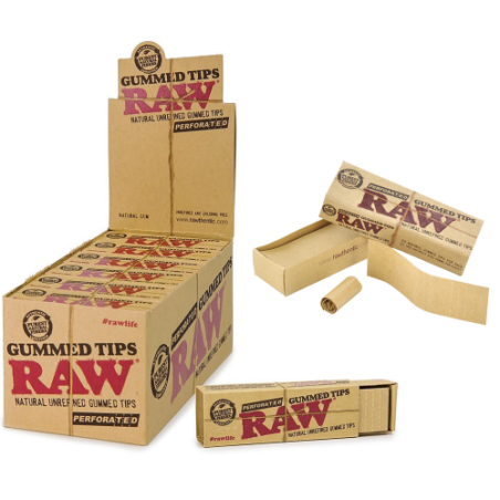 RAW Gummed Filter Tips | 24 Packs for Smooth Smoking