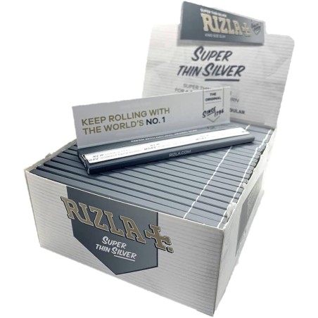 Rizla Silver King Size Slim Ultra Thin Rolling Papers - 50 Booklets